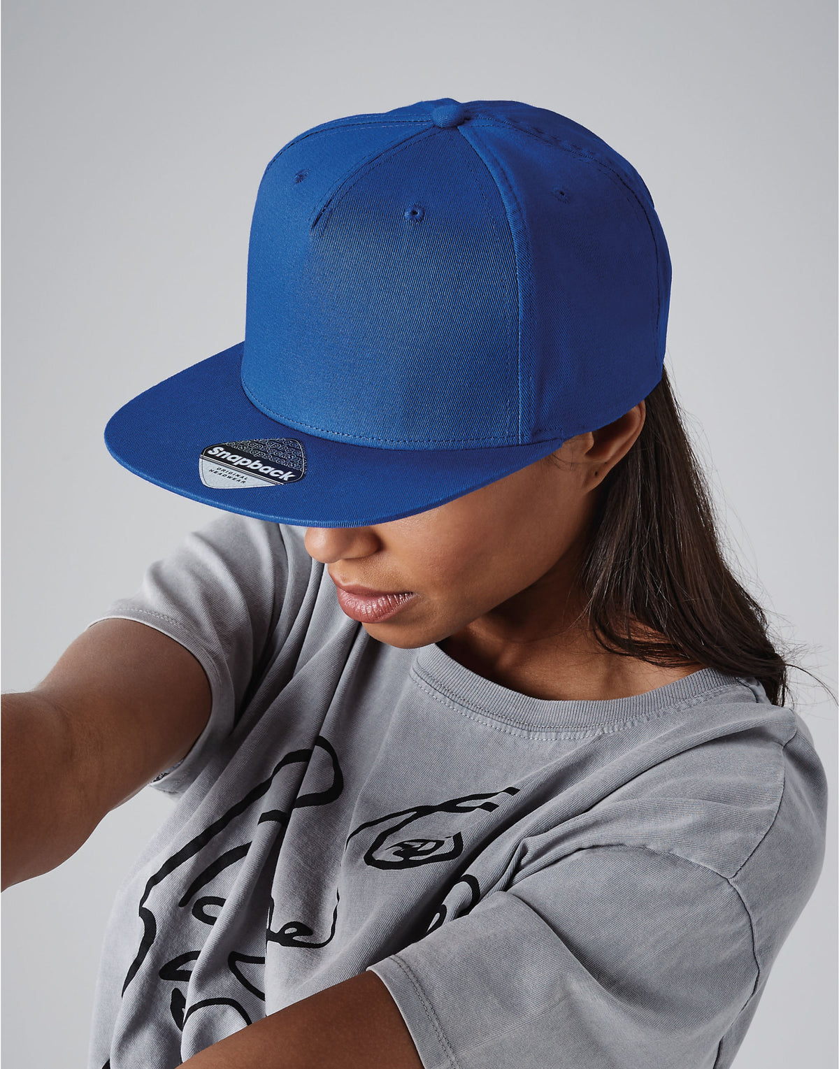 Beechfield 5 panel Snapback Rapper Cap