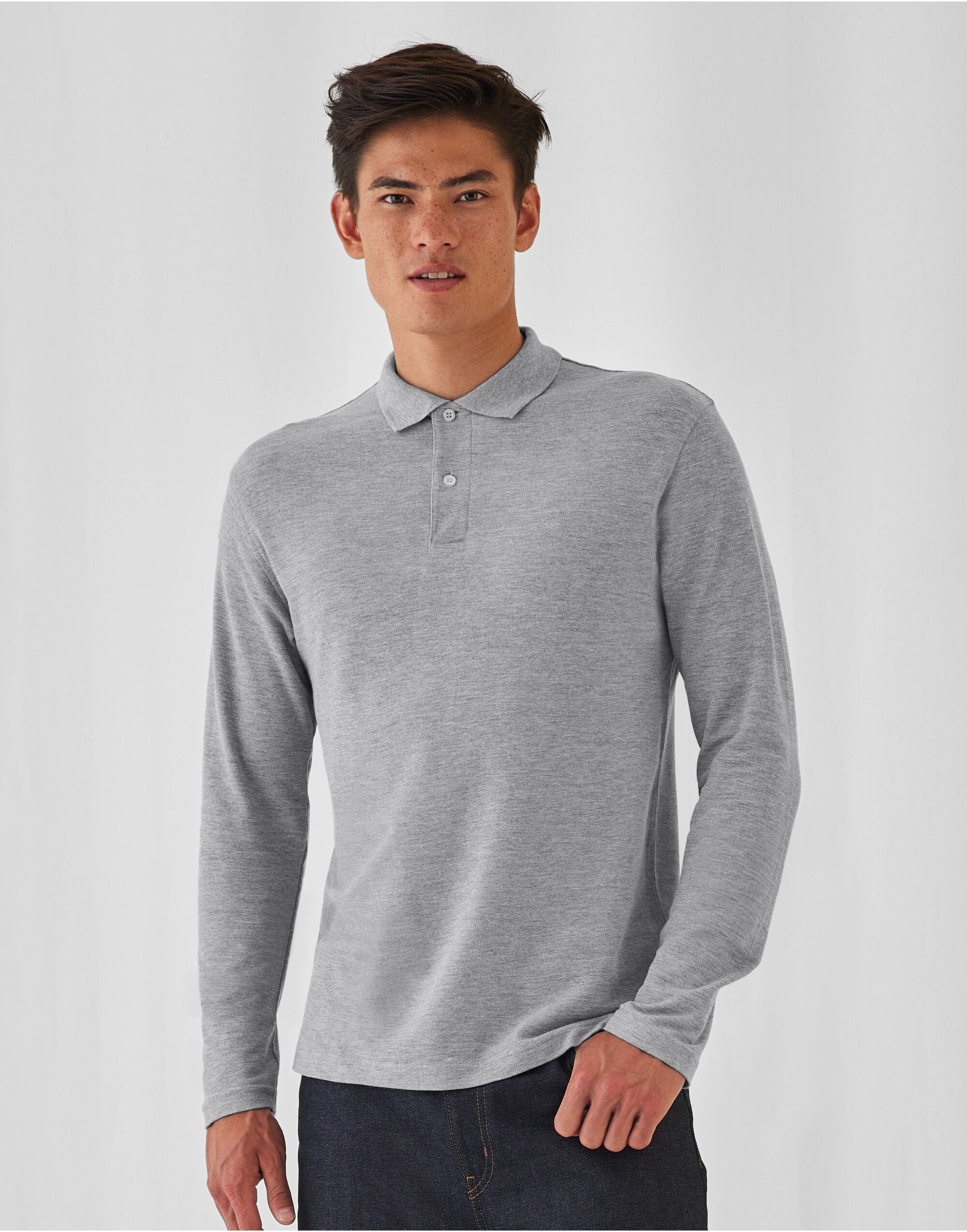 B&C ID.001 Men's Long Sleeve Polo