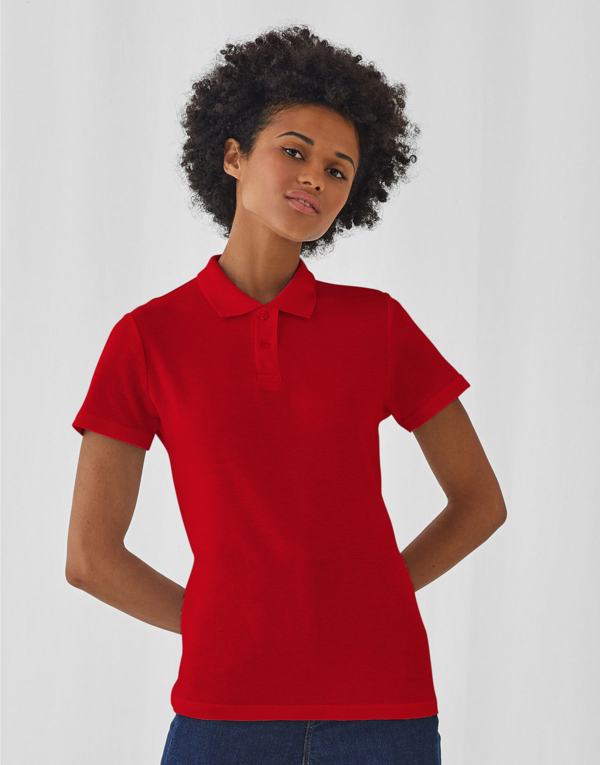 B&C ID.001 Women Short Sleeve Piqué Polo