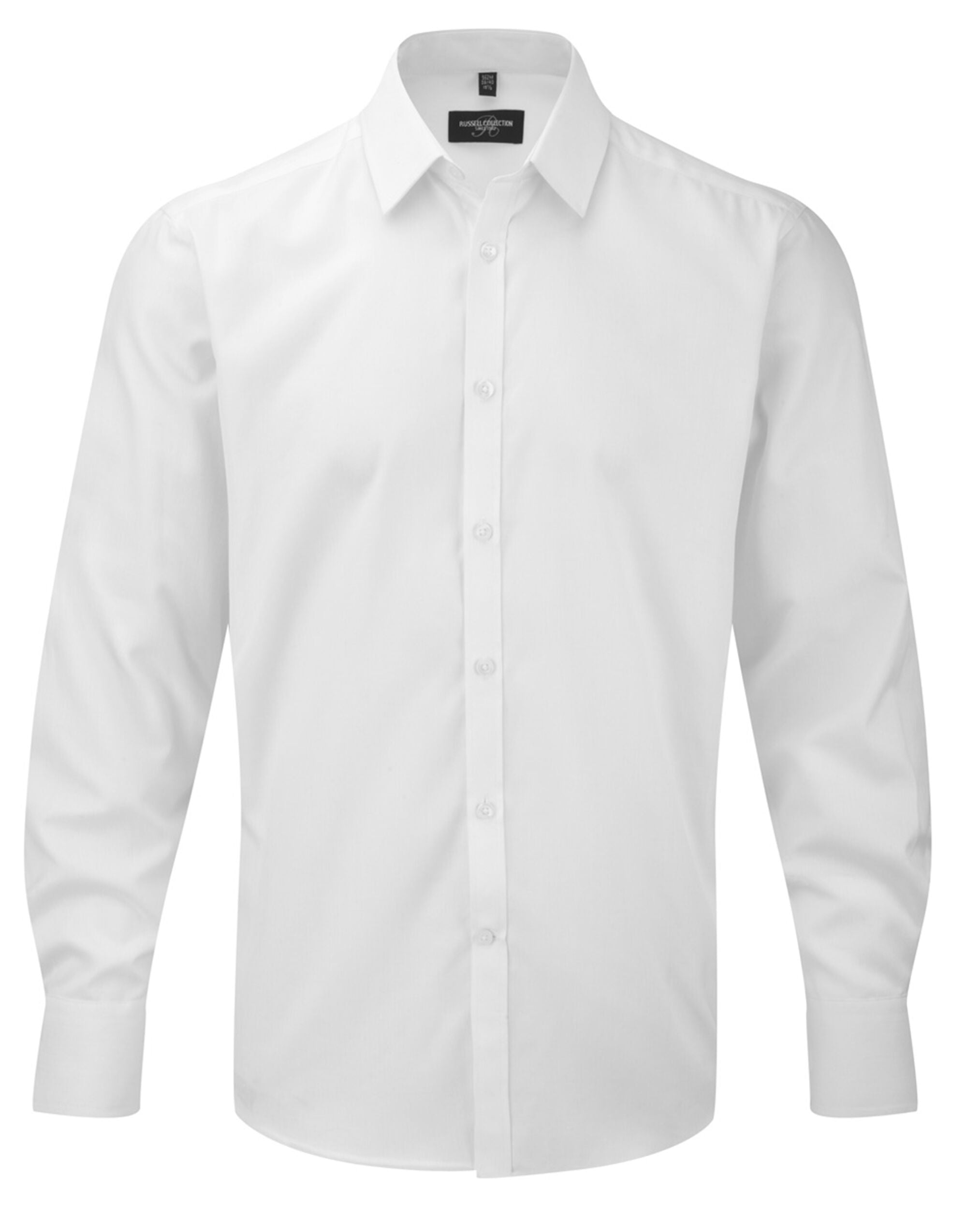 Russell Collection Mens LS H'Bone Shirt