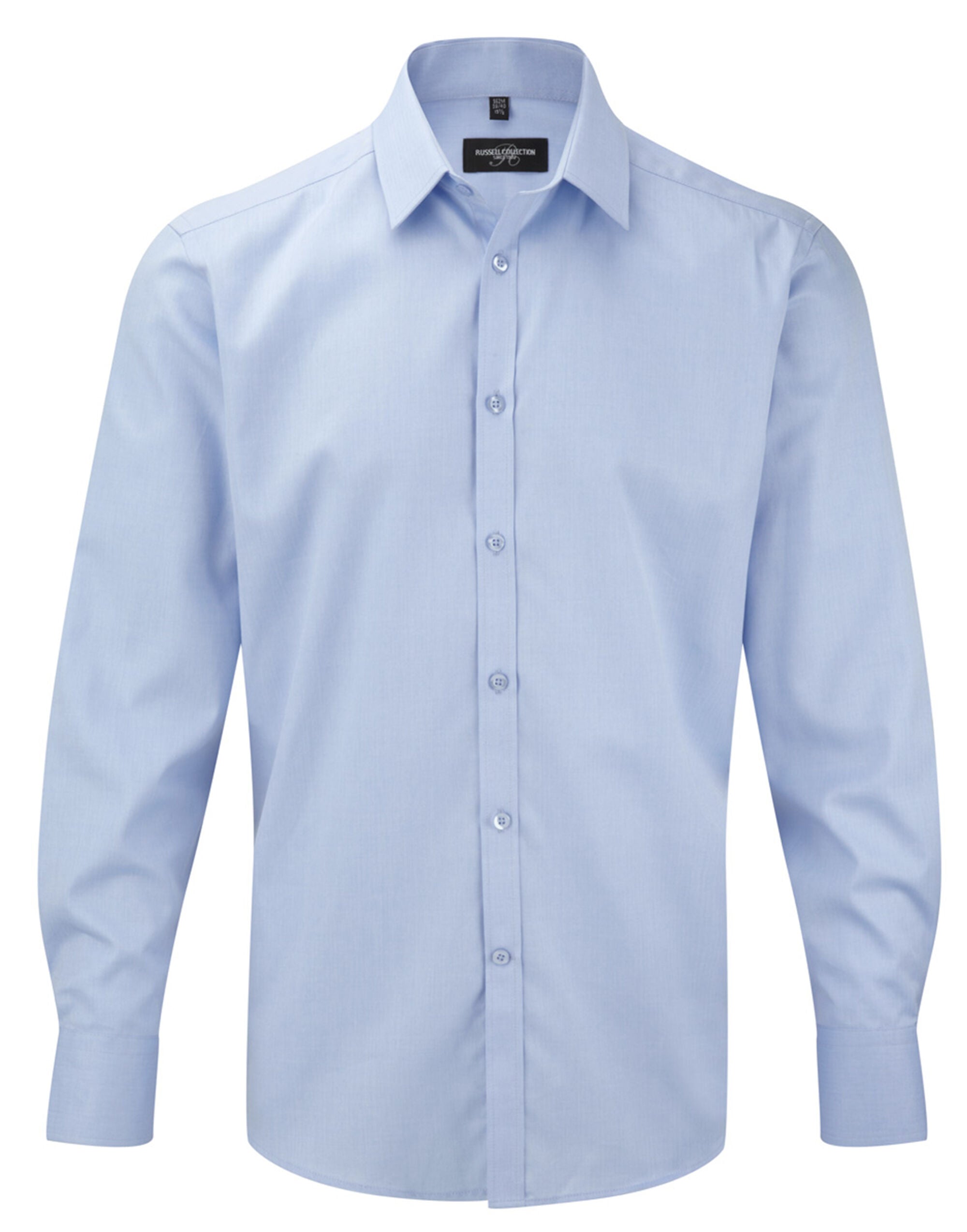 Russell Collection Mens LS H'Bone Shirt