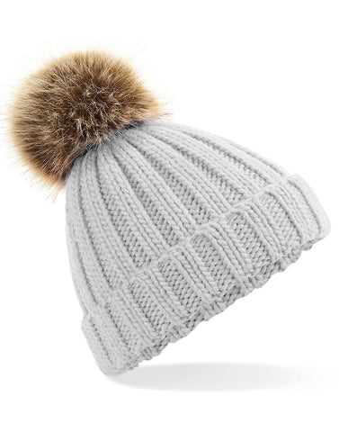 Beechfield Junior PomPom Chunky Beanie