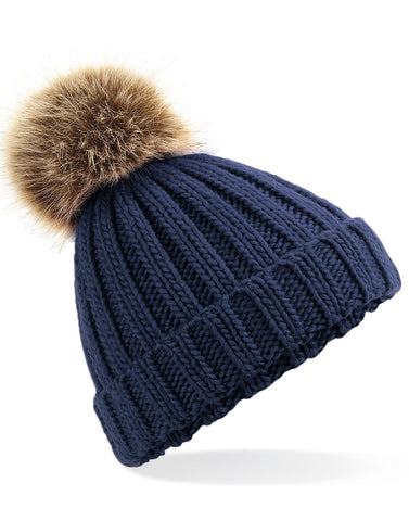 Beechfield Junior PomPom Chunky Beanie