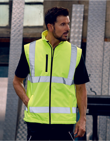 Yoko Hi Vis Softshell Bodywarmer