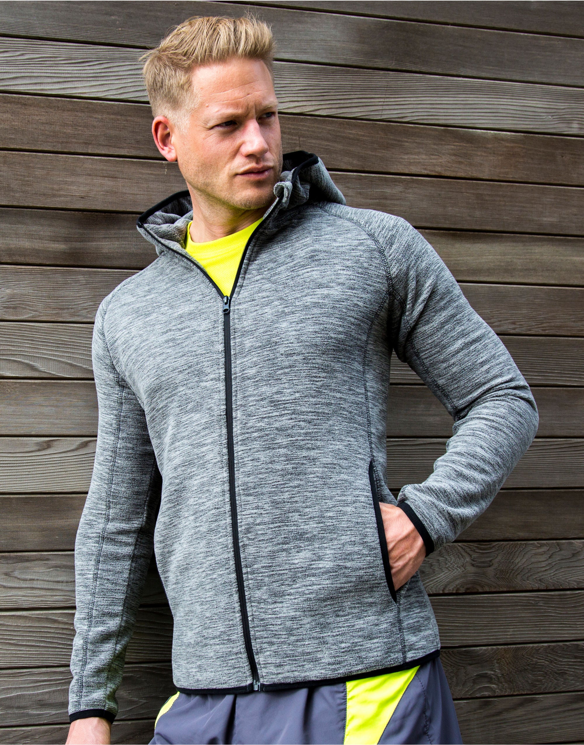 Spiro Fitness Mens Microfleece Hoodie