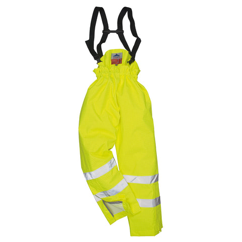 Bizflame Rain Unlined - Hi-Vis Antistatic FR Trouser - S780 - I Want Workwear