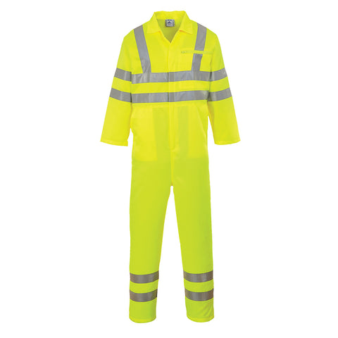Hi-Vis Poly-cotton Coverall - E042 - I Want Workwear